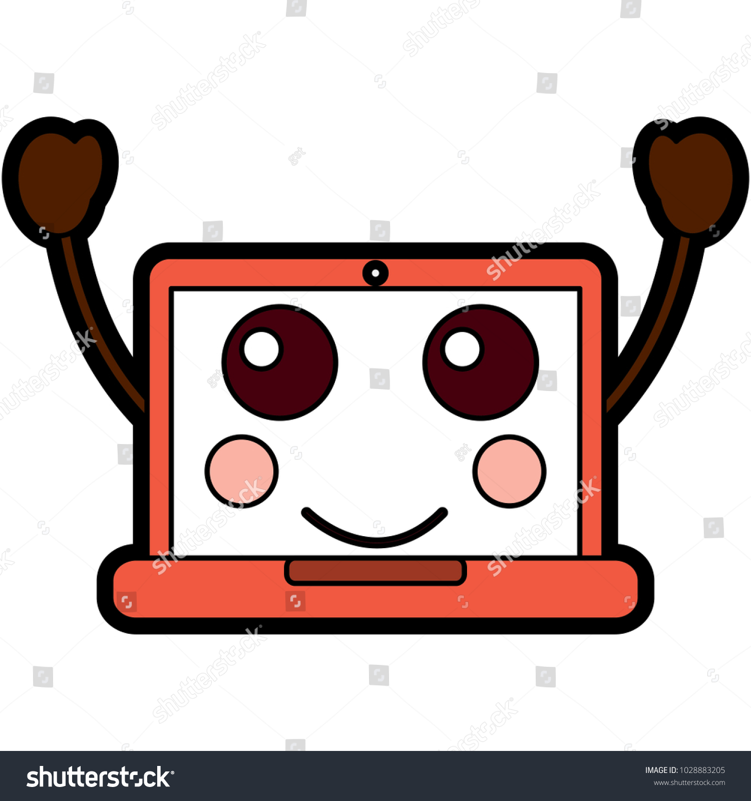 laptop computer sad emoji icon image - Royalty Free Stock Vector ...