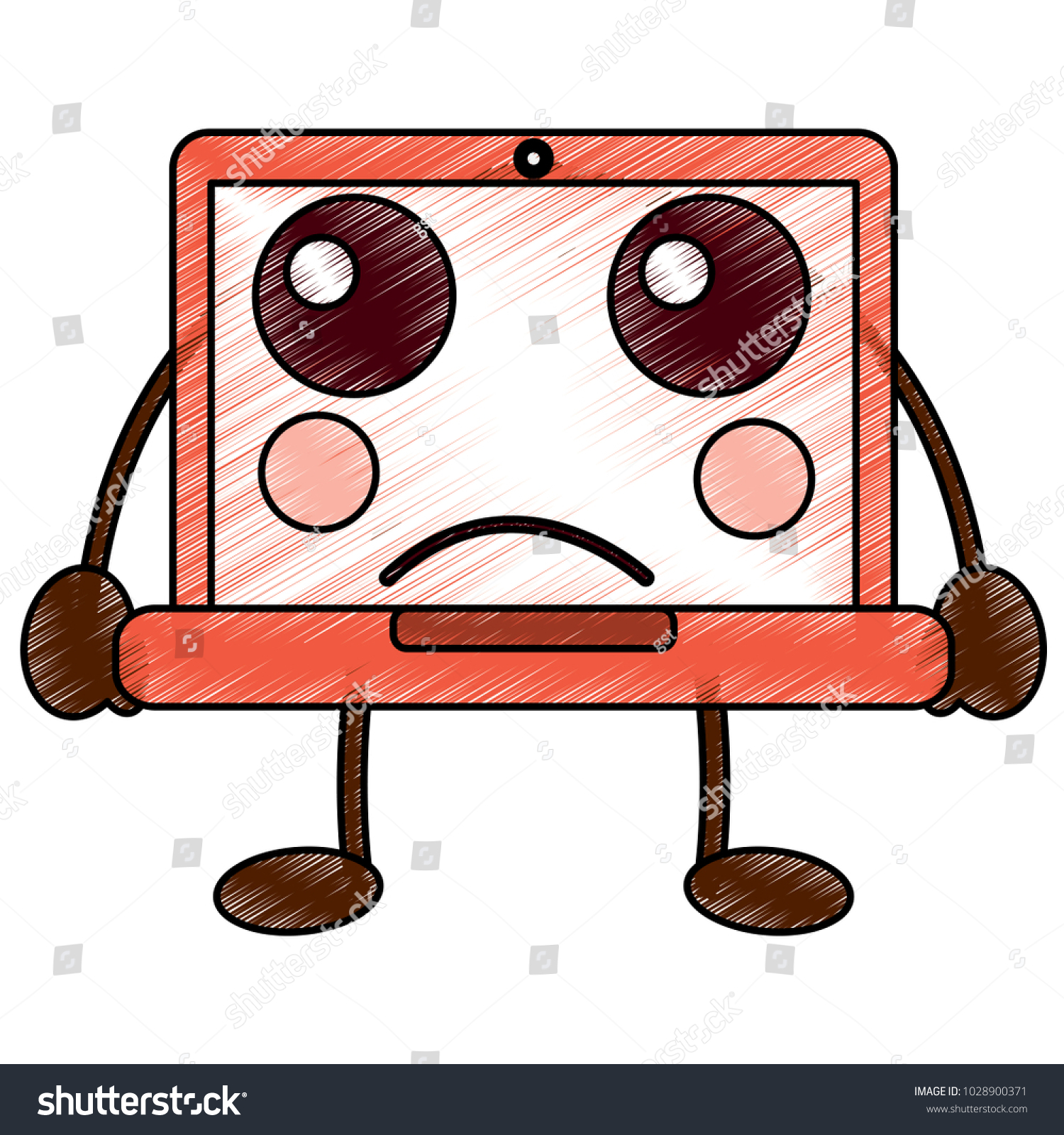 laptop computer sad emoji icon image - Royalty Free Stock Vector ...