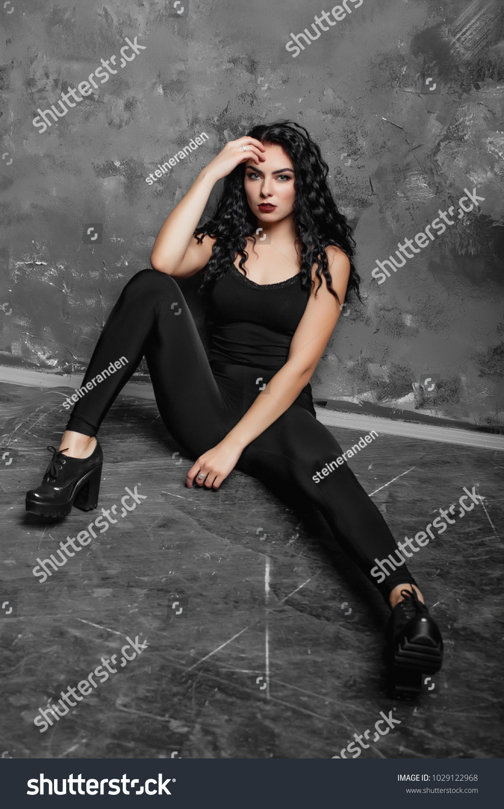 beautiful girl in the black topic and lacines in the studio
 #1029122968