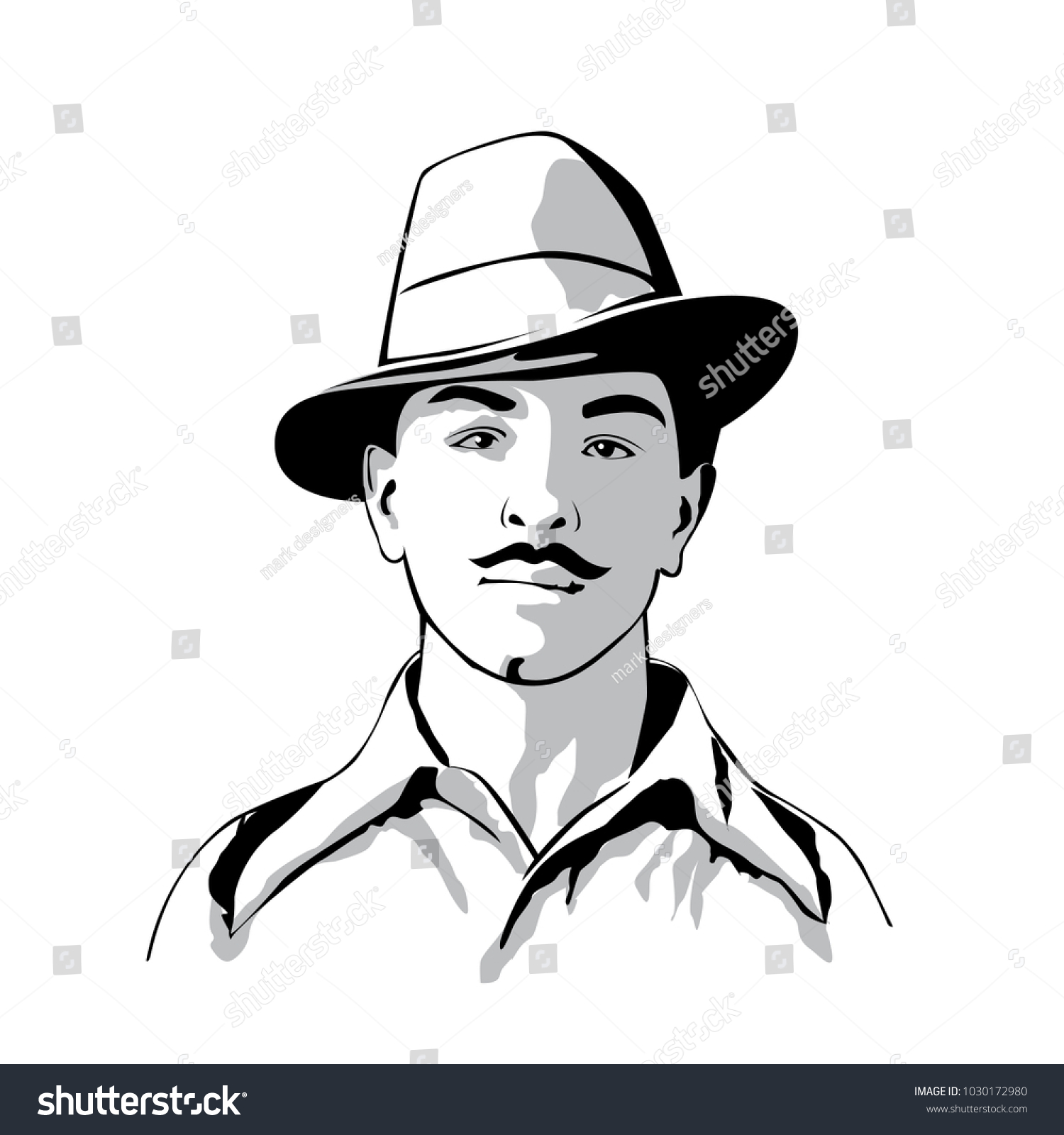 Bhagat Singh-Bhagat Singh was an Indian - Royalty Free Stock Vector ...