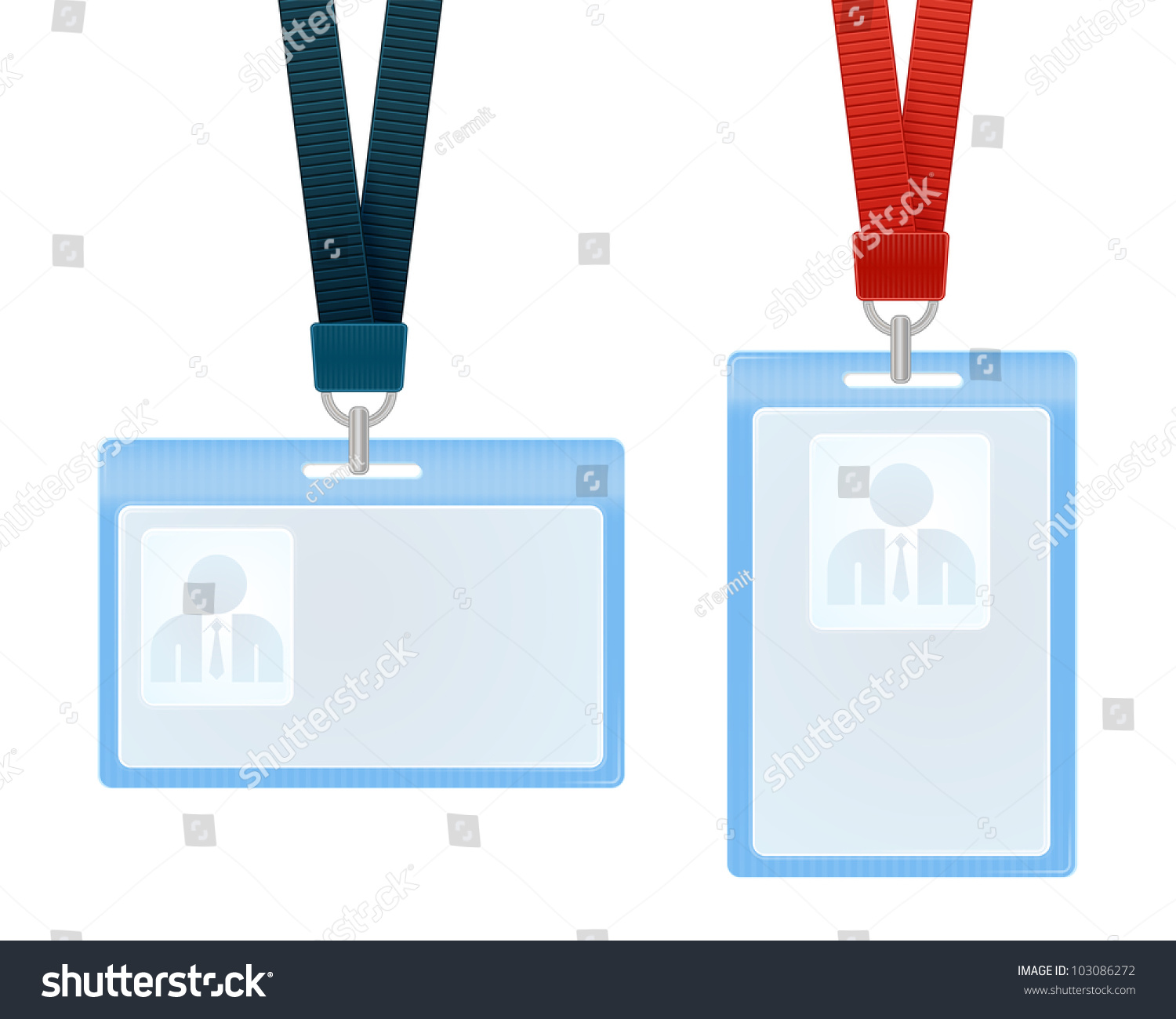 Vector illustration of identification cards with - Royalty Free Stock ...