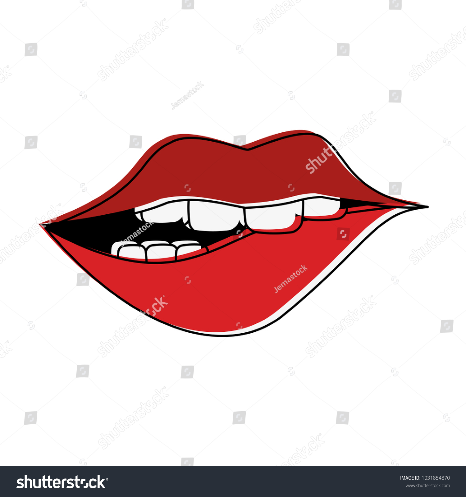 Sexy Lips Cartoon Royalty Free Stock Vector Avopix Com