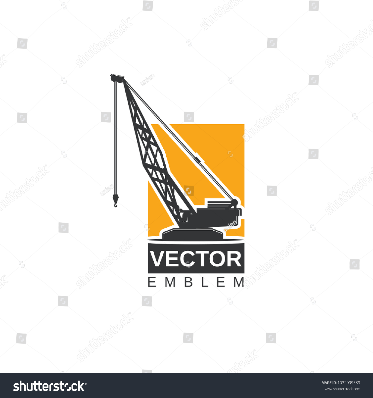 Vector boom crane logo. - Royalty Free Stock Vector 1032099589 - Avopix.com