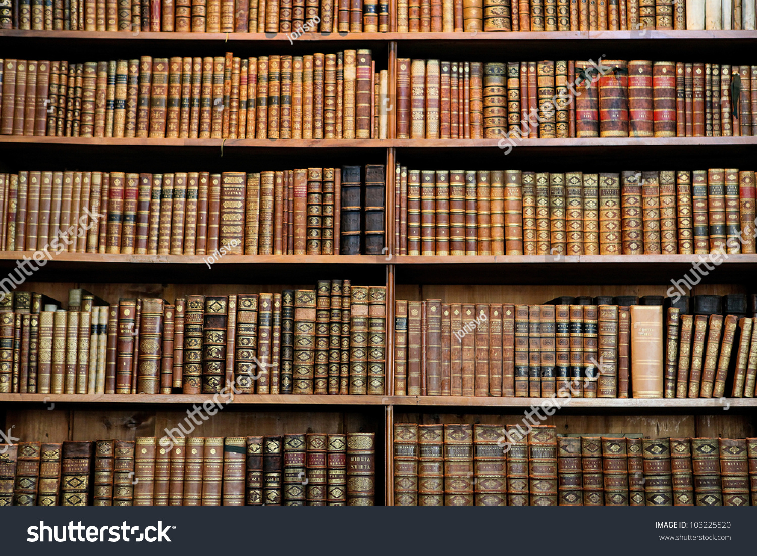 Old books in the Library of Vienna. #103225520