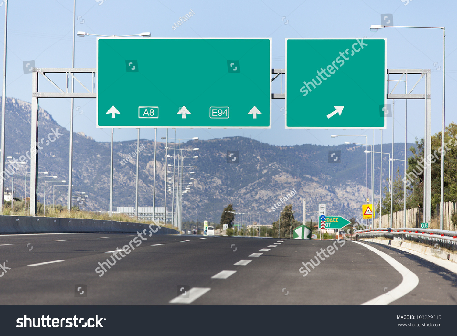 Highway road sign #103229315