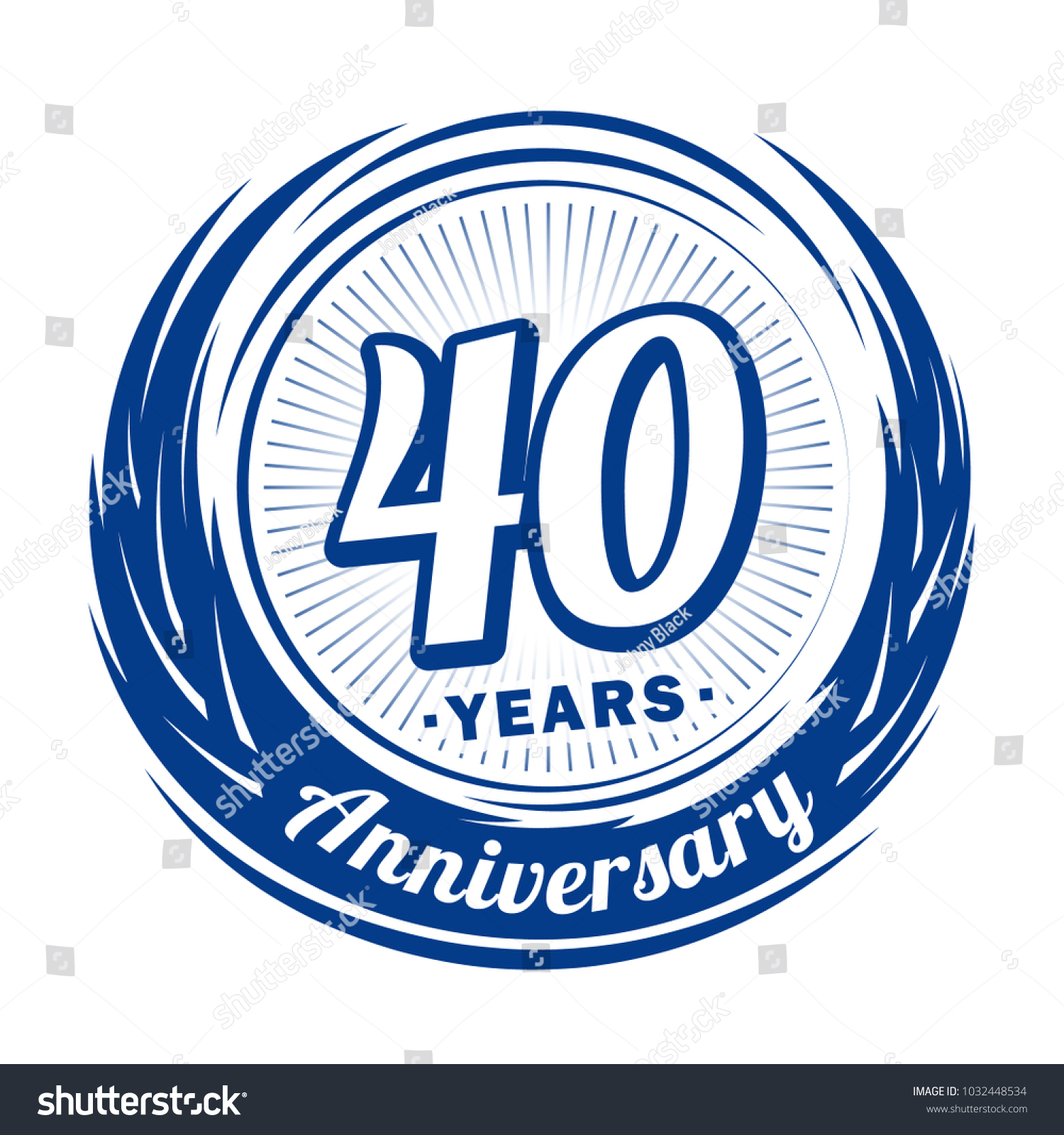 40 years anniversary. Anniversary logo design. - Royalty Free Stock ...