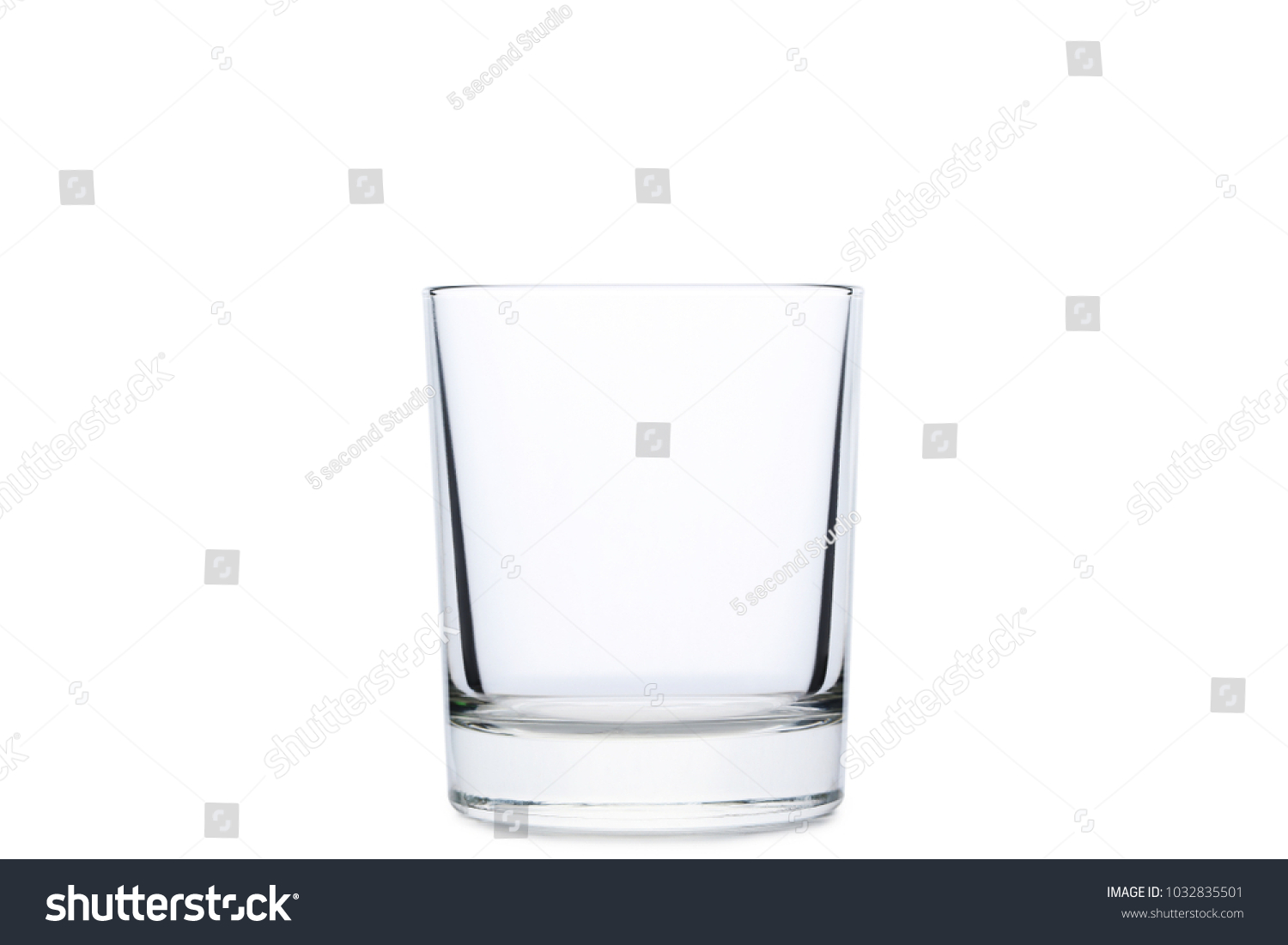 Empty glass isolated on a white #1032835501