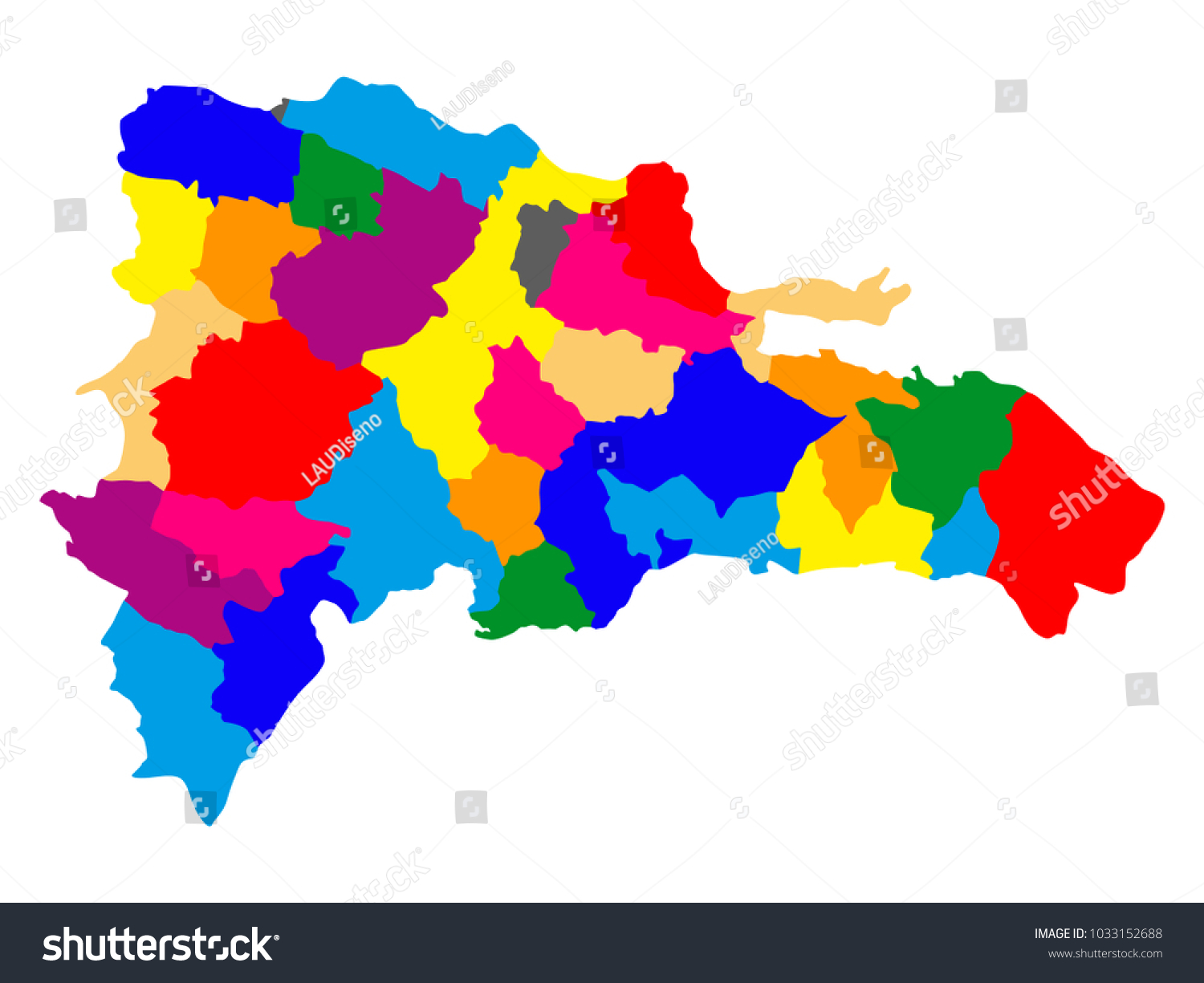 Political map of Dominican Republic - Royalty Free Stock Vector ...