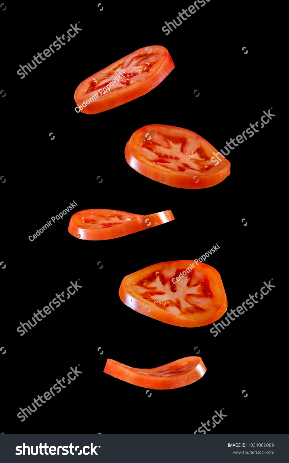5 Flying tomato slices #1034069089
