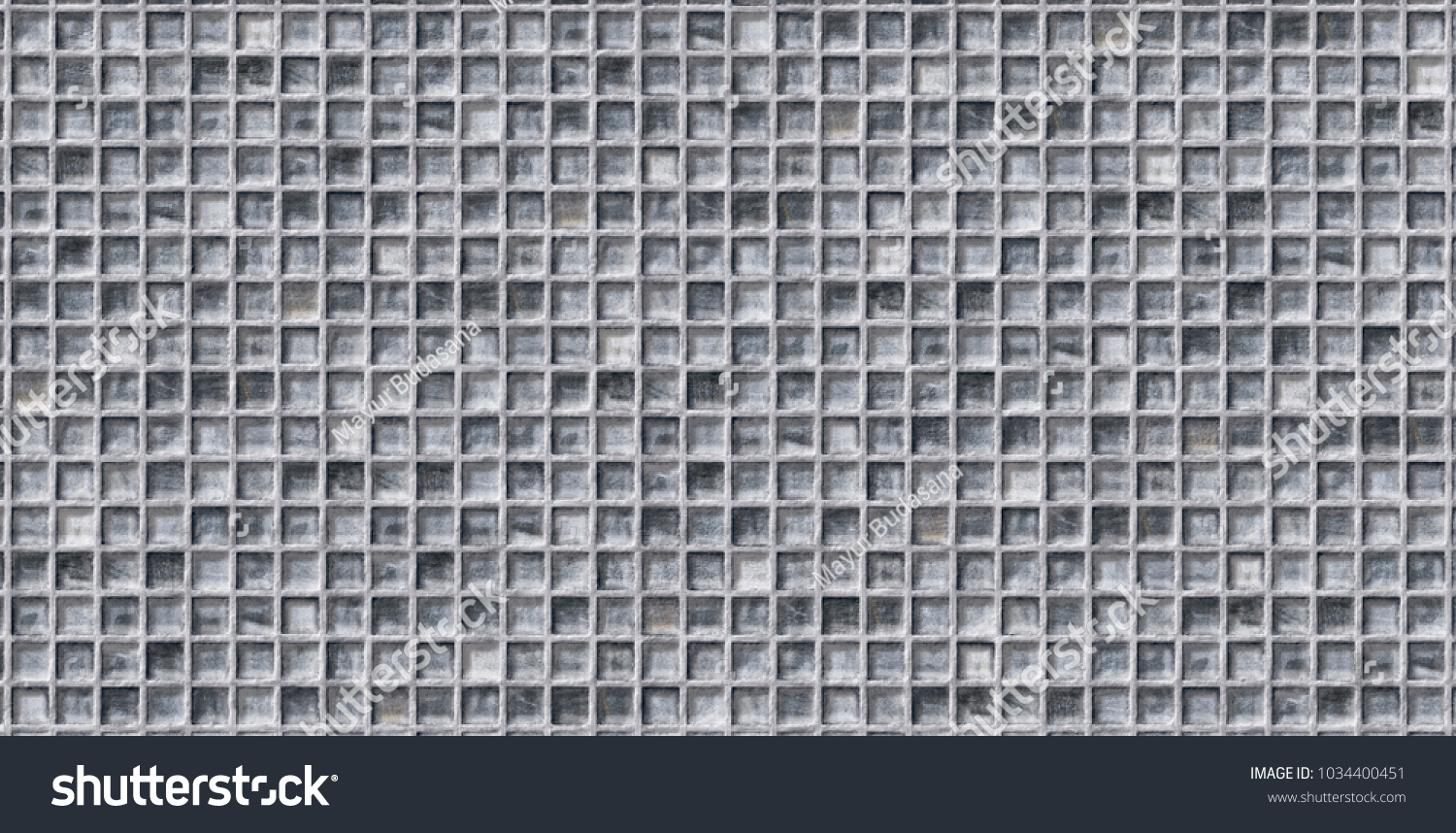 Grey mosaic wall texture and background #1034400451
