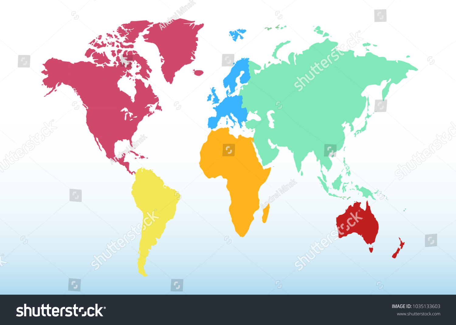 World map. Europe Asia America Africa Australia - Royalty Free Stock ...