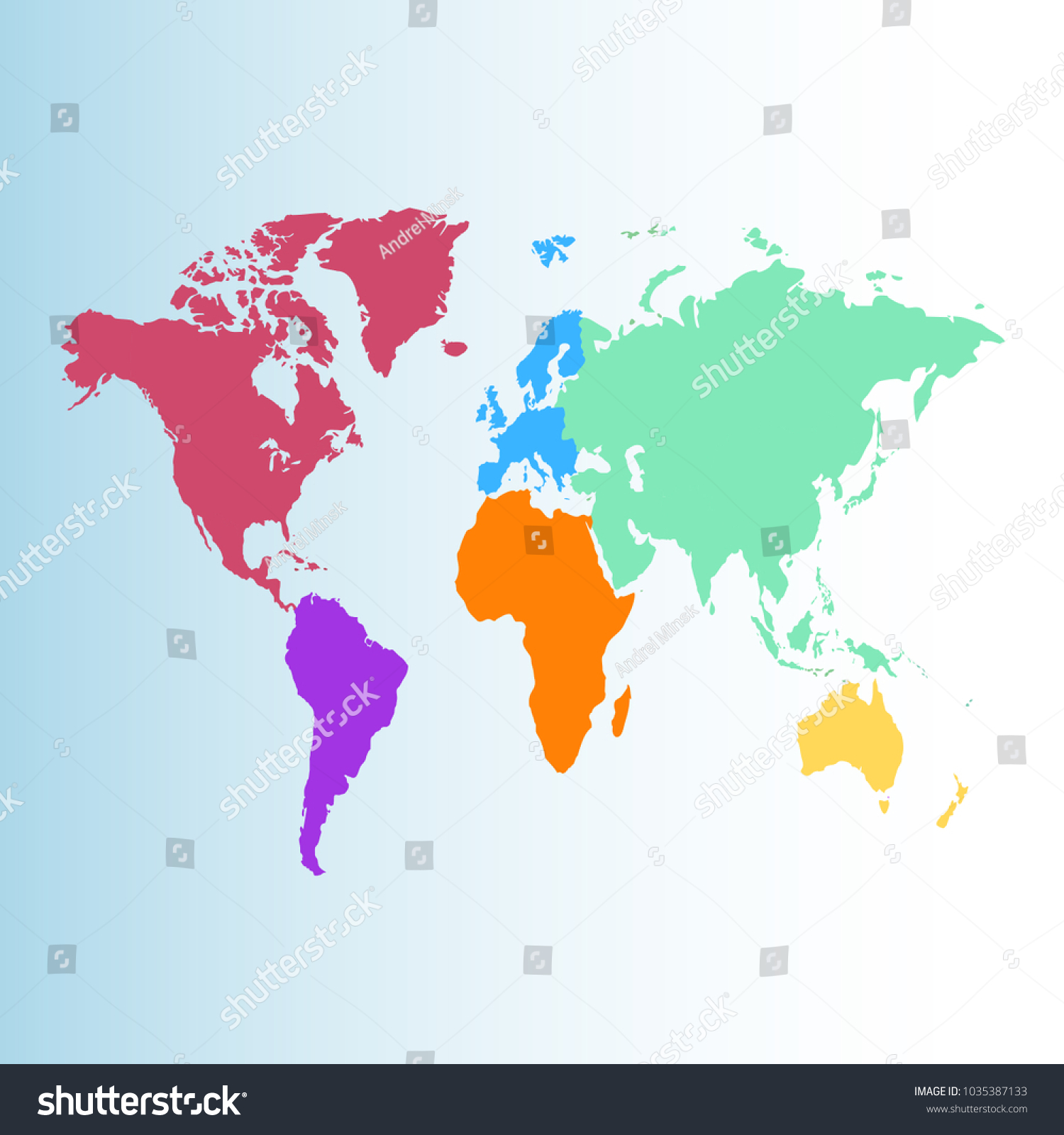 World map. Europe Asia America Africa Australia - Royalty Free Stock ...