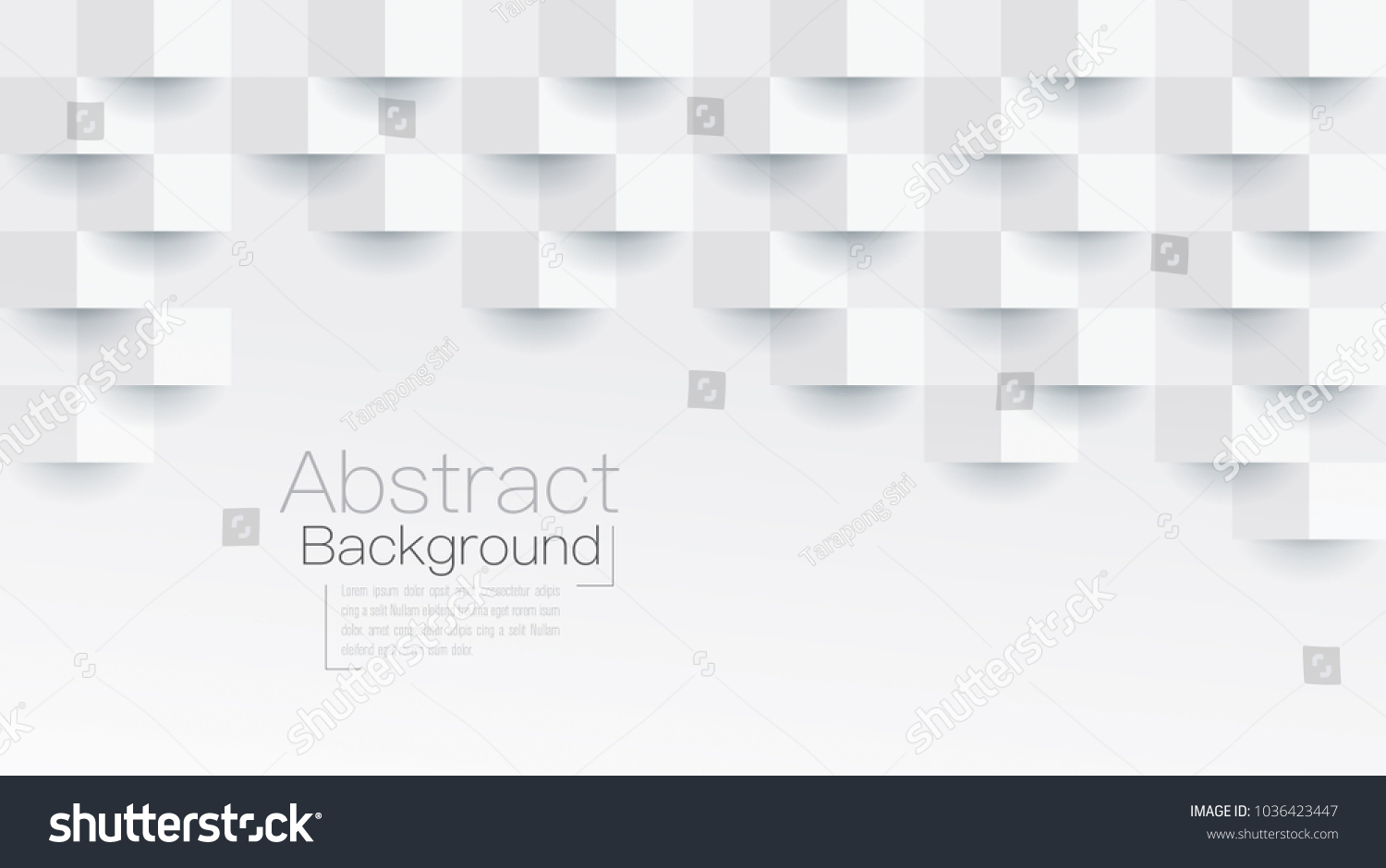 White abstract texture. Vector background 3d paper art style can be used in cover design, book design, poster, flyer, cd cover, website backgrounds or advertising. #1036423447