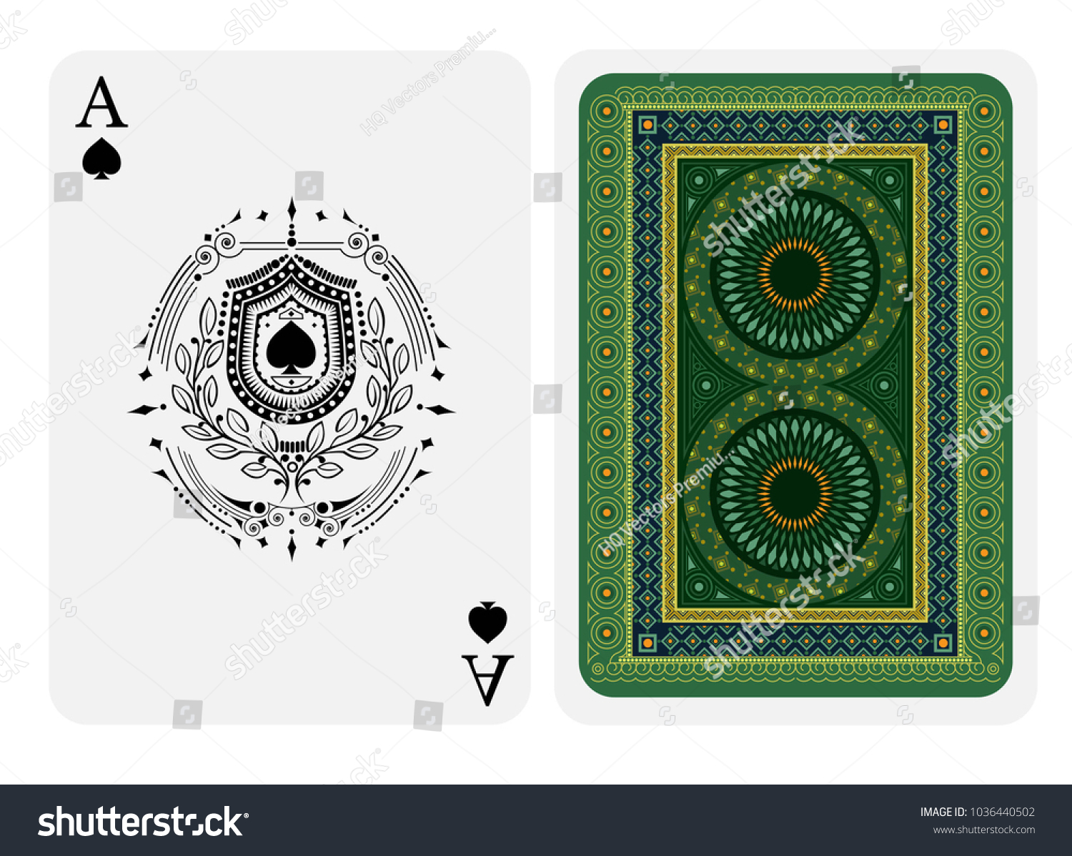 Ace of spades face with spades inside of shield - Royalty Free Stock ...