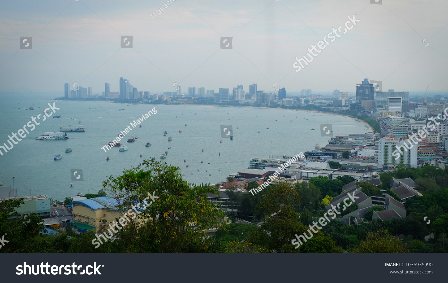 
View of Pattaya City from the top. #1036936990