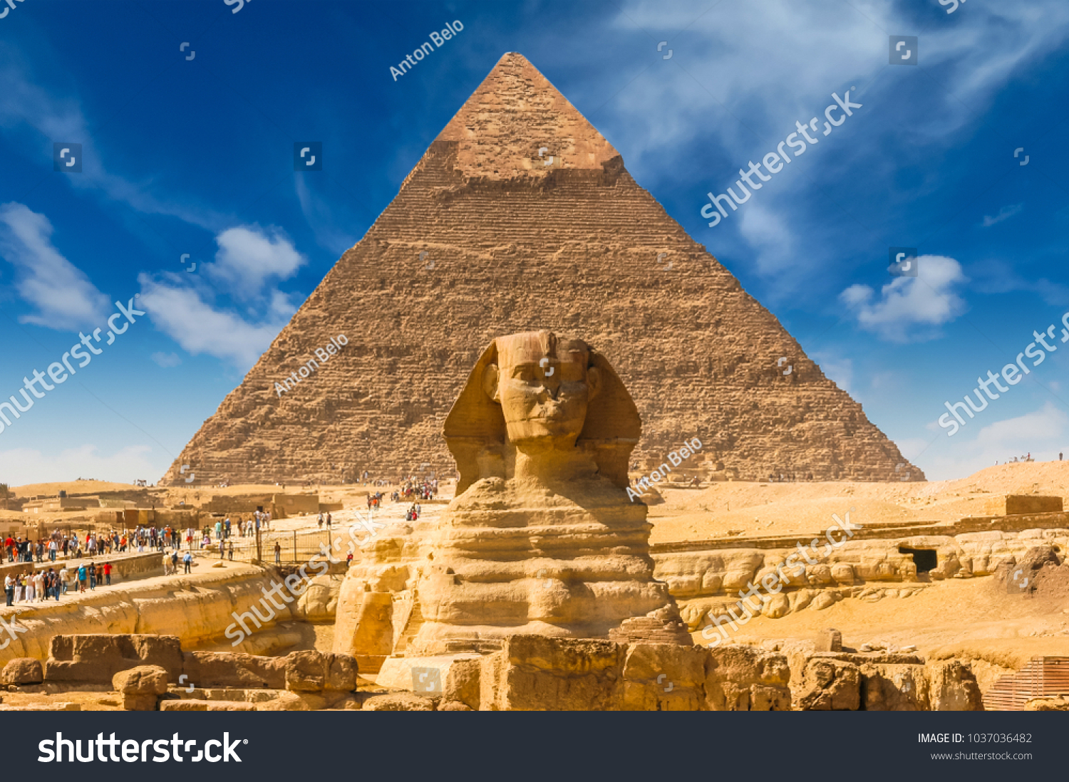 Egyptian sphinx. Cairo. Giza. Egypt. Travel background. Architectural monument. The tombs of the pharaohs. Vacation holidays background wallpaper #1037036482
