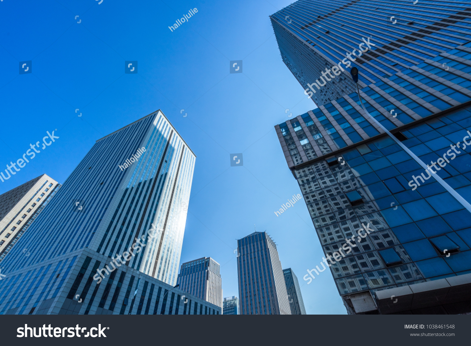 low angle view of skyscrapers in city of China
 #1038461548