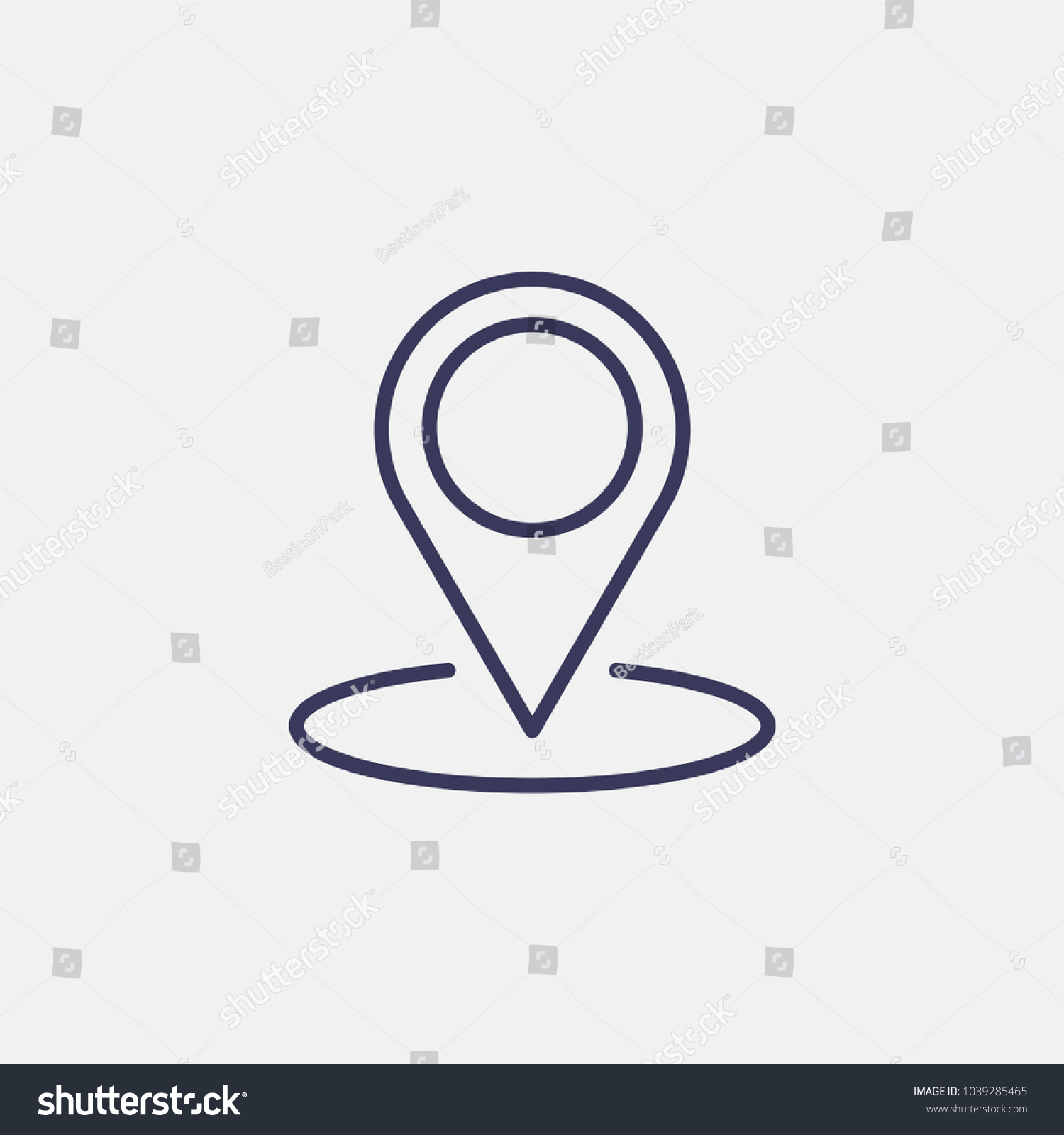 Outline location icon illustration vector symbol #1039285465
