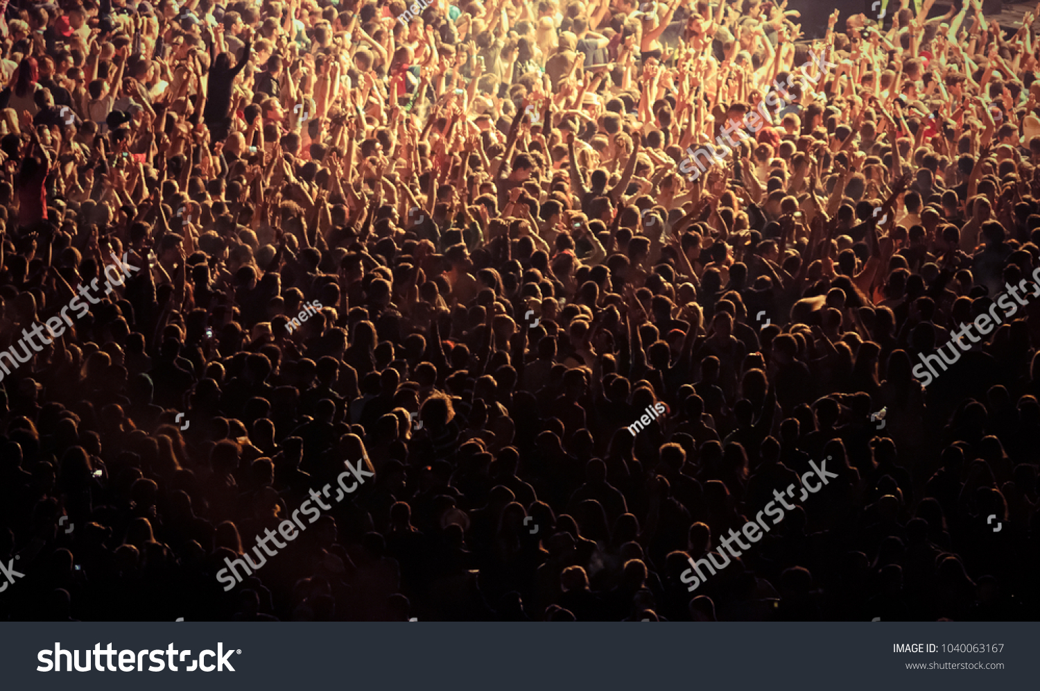 crowd at concert - summer music festival #1040063167