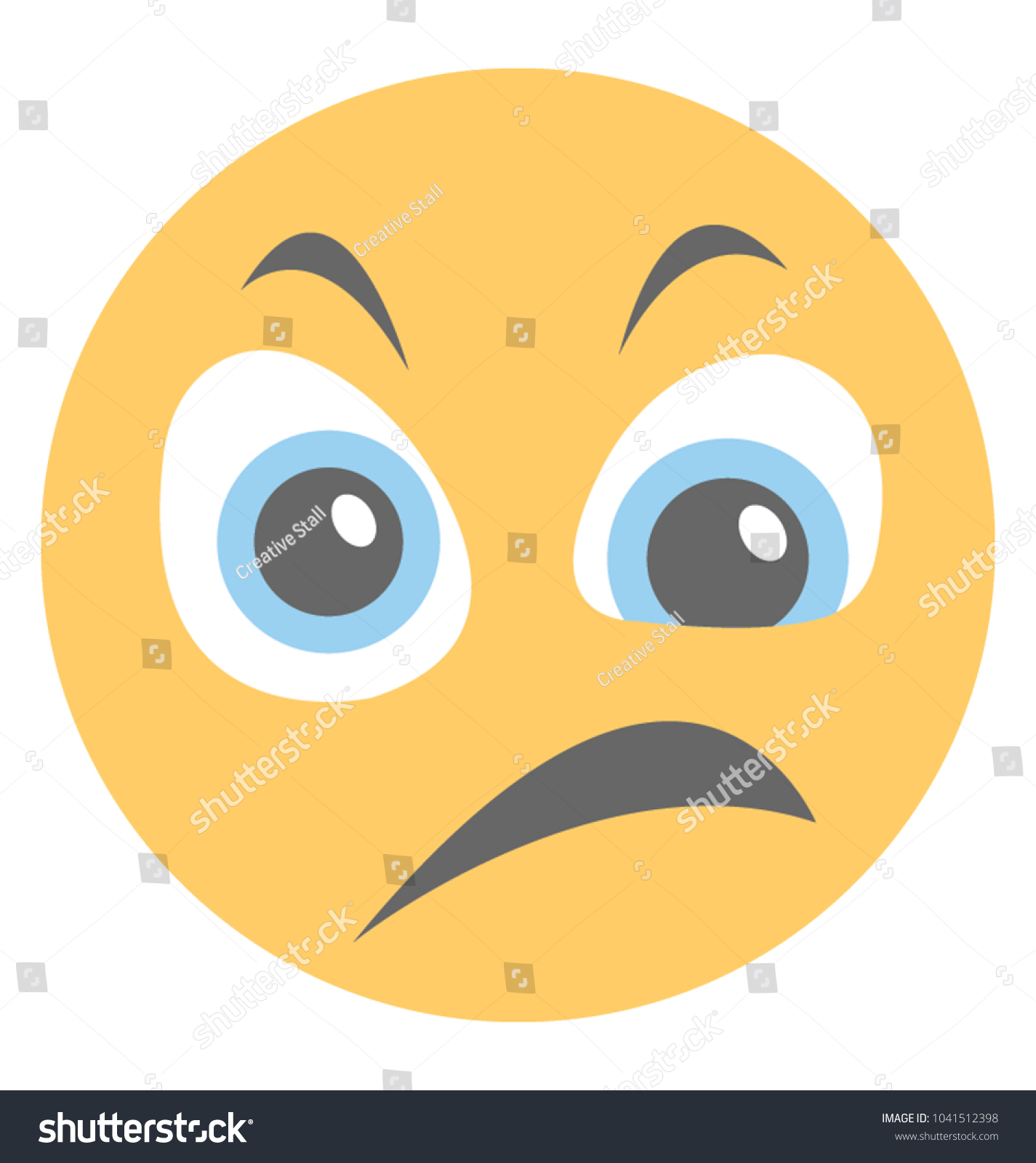 An emoticon depicting unamused expression - Royalty Free Stock Vector ...