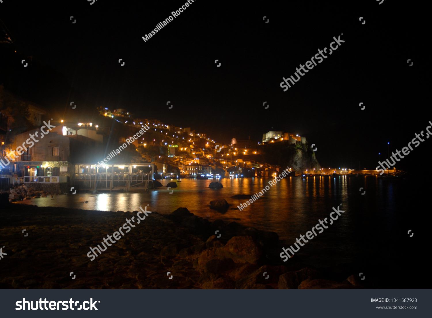A night view from Scilla #1041587923