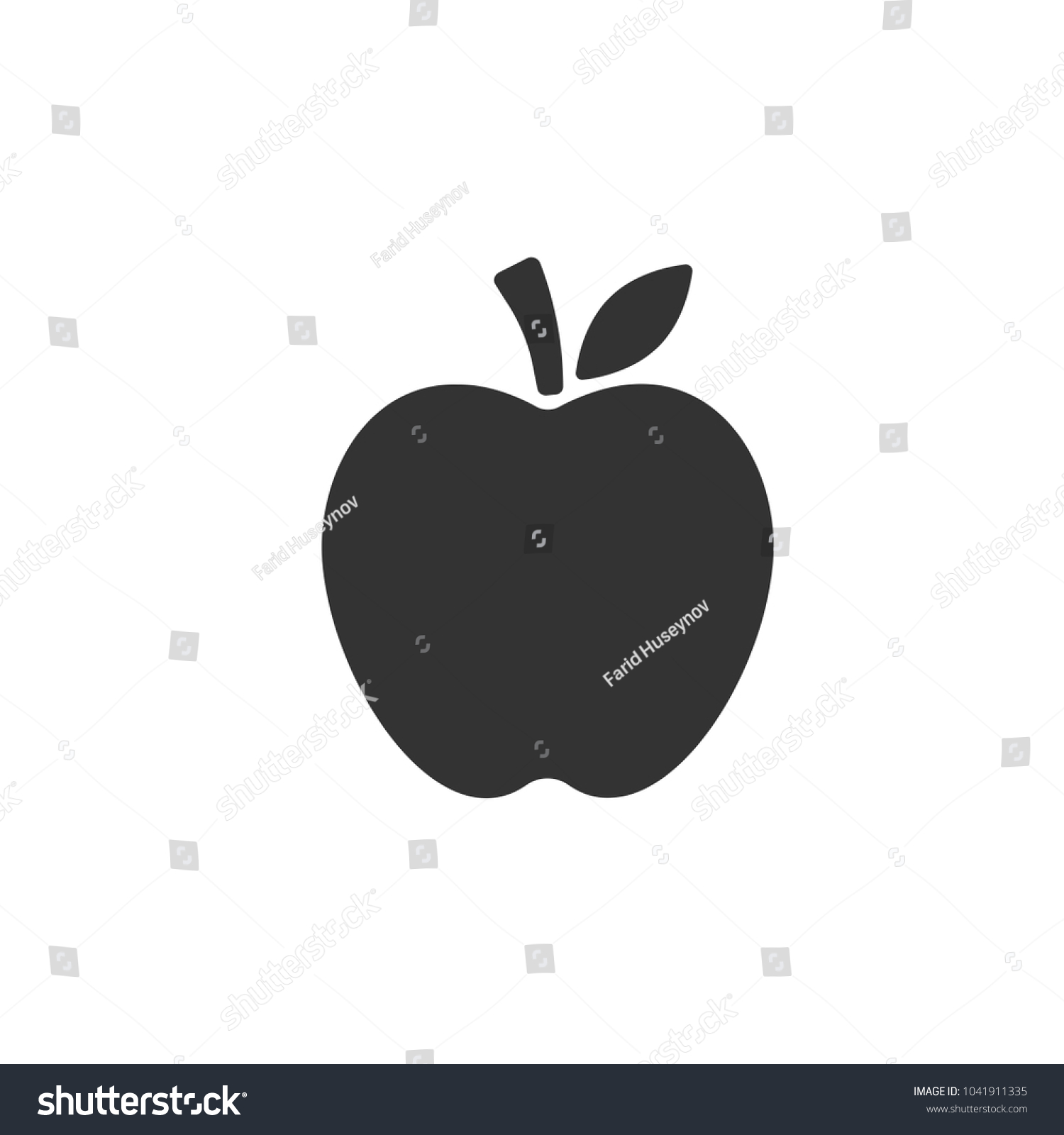 Apple vector icon. Apple fruit #1041911335