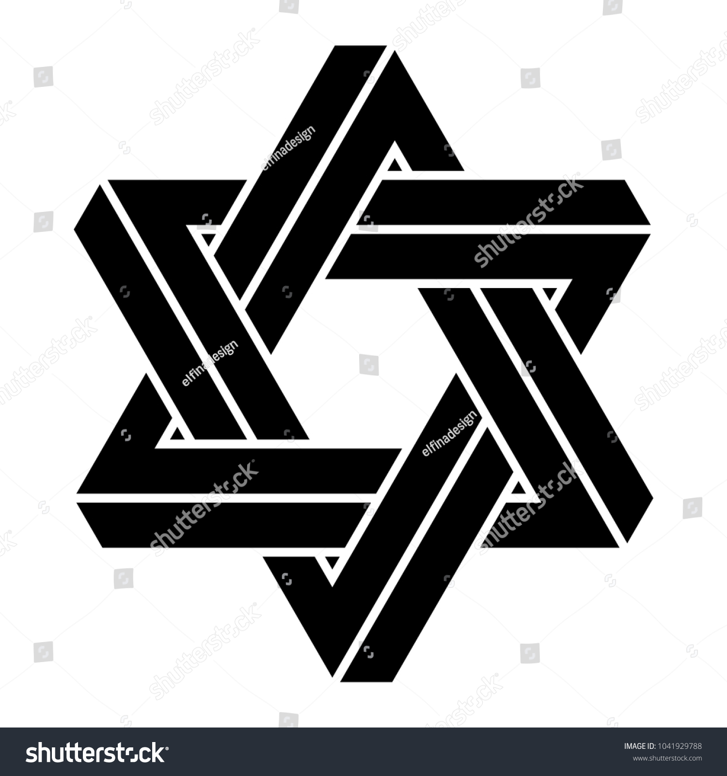 Two interlocked Penrose triangles, optical - Royalty Free Stock Vector ...