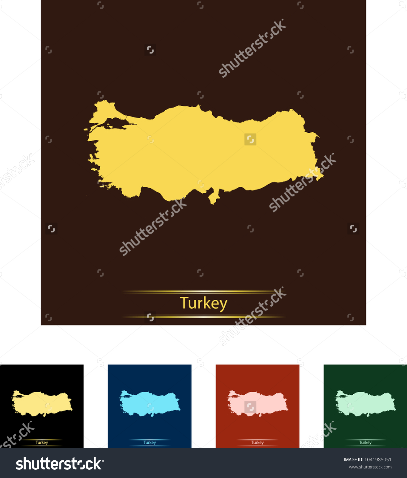 map of Turkey #1041985051