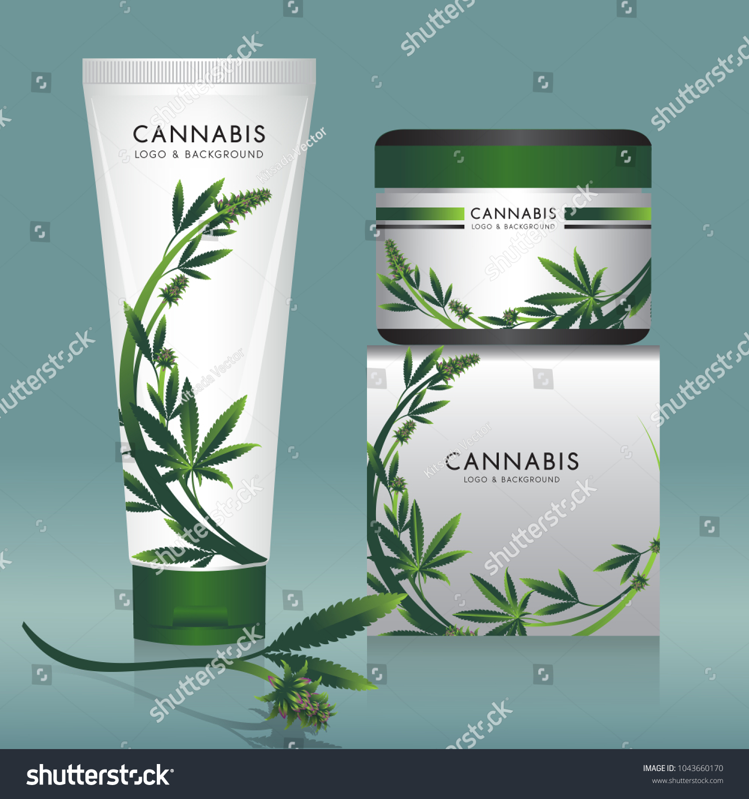 Cannabis marijuana Packaging product label and logo graphic template #1043660170