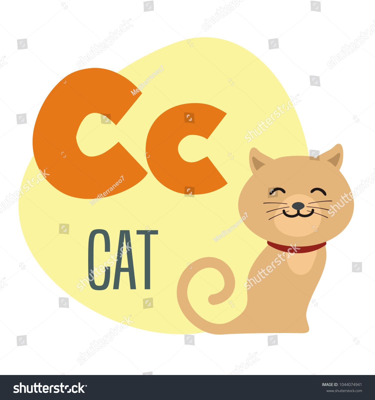 C letter, children's english alphabet, cute - Royalty Free Stock Vector ...