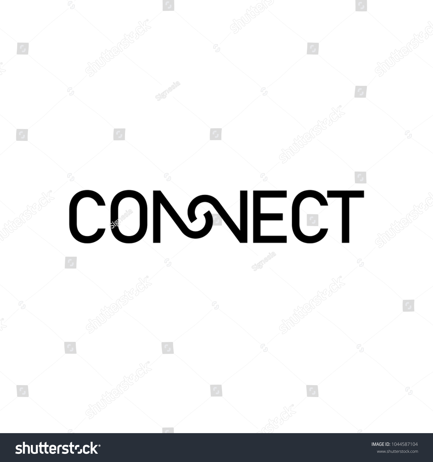 Connect Letter Design Connect Template Royalty Free Stock Vector