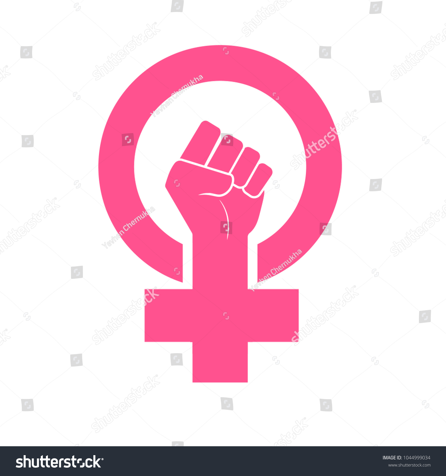 Women resist symbol.Feminism vector illustration #1044999034
