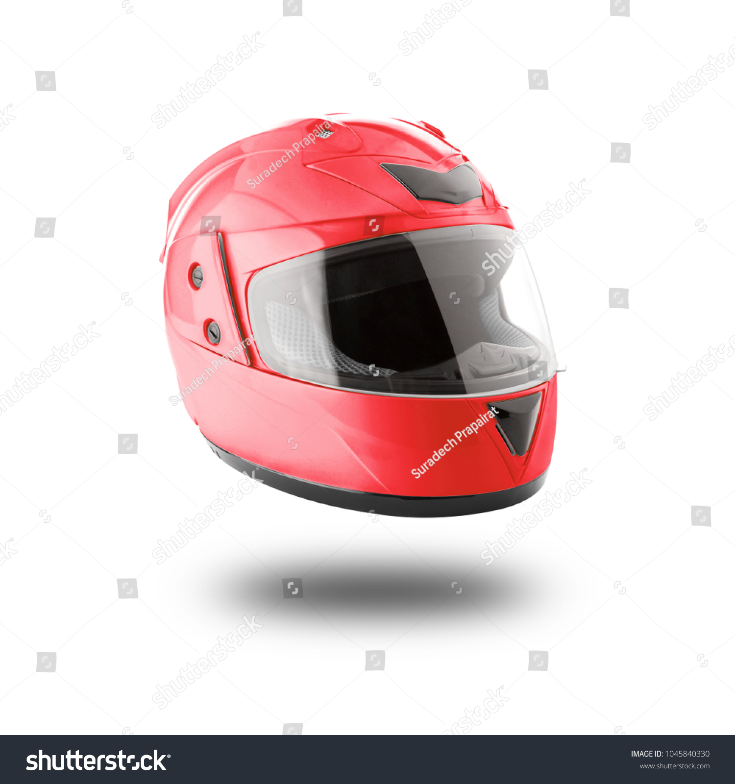 Motorcycle helmet over isolate on white background with clipping path

 #1045840330