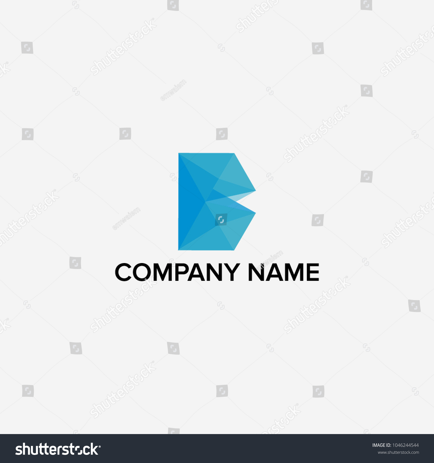 Geometric For Letter B Logo Design - Royalty Free Stock Vector ...