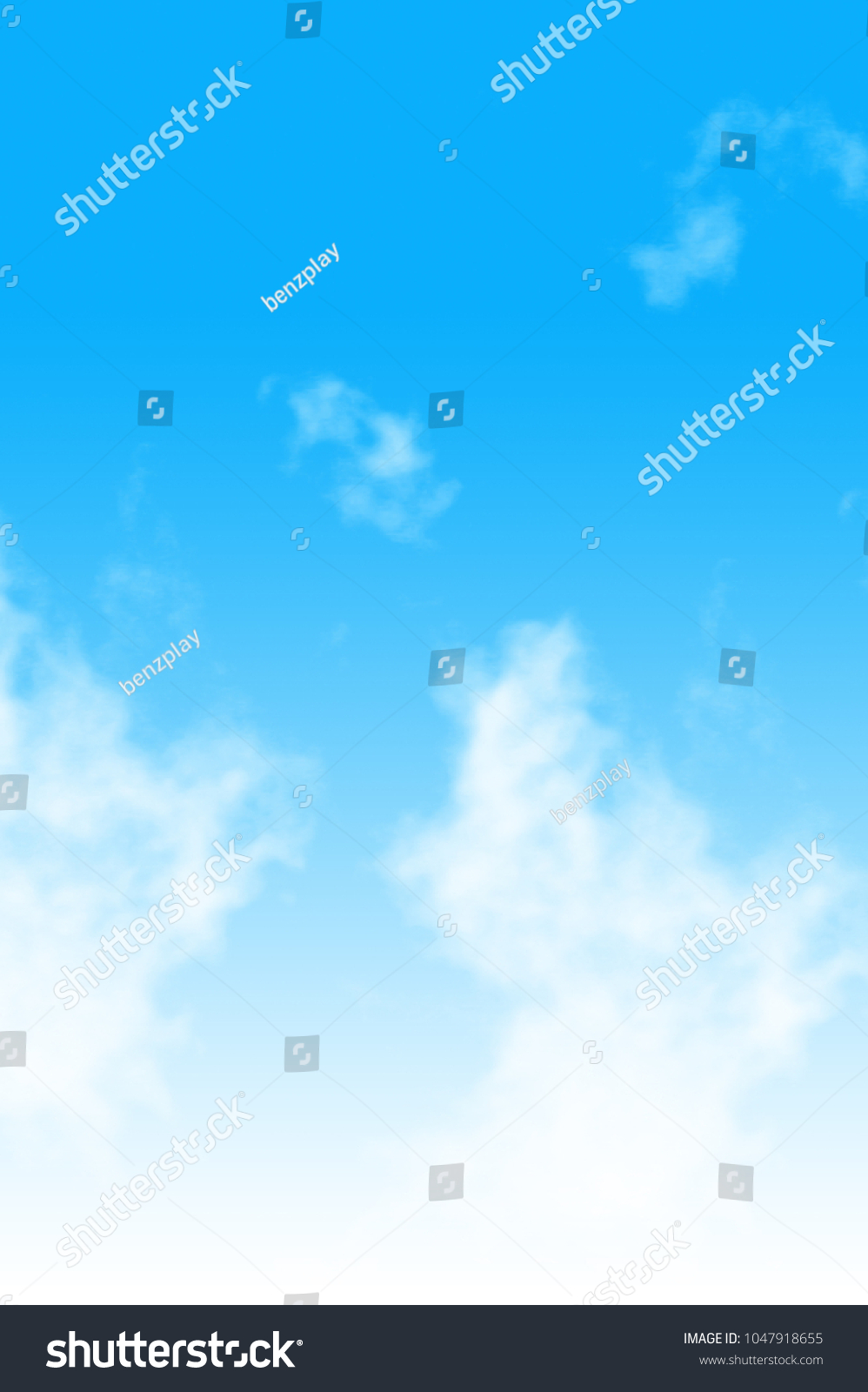 Cloud in the Blue Sky Background #1047918655