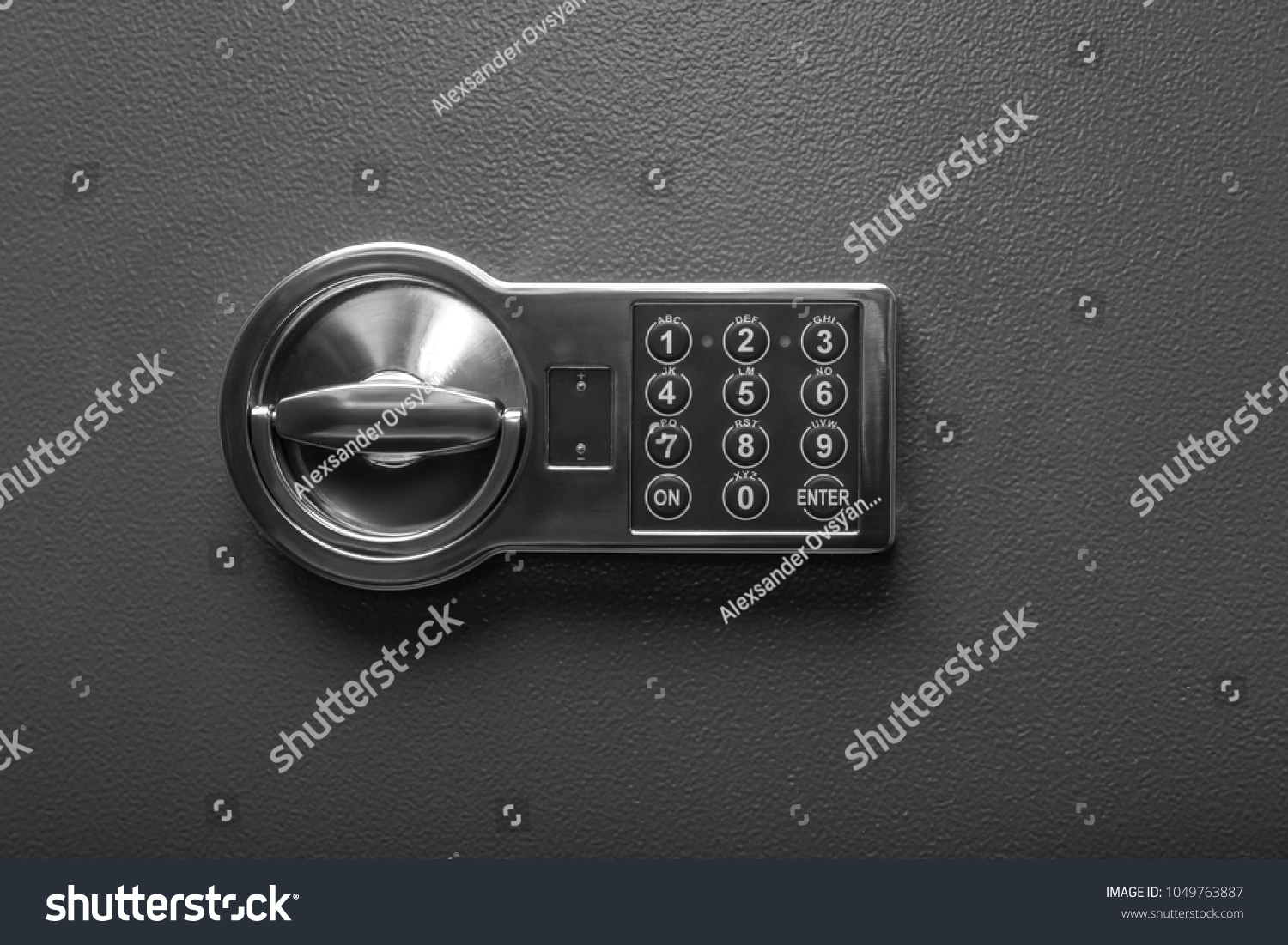 Code lock on the safe door. #1049763887