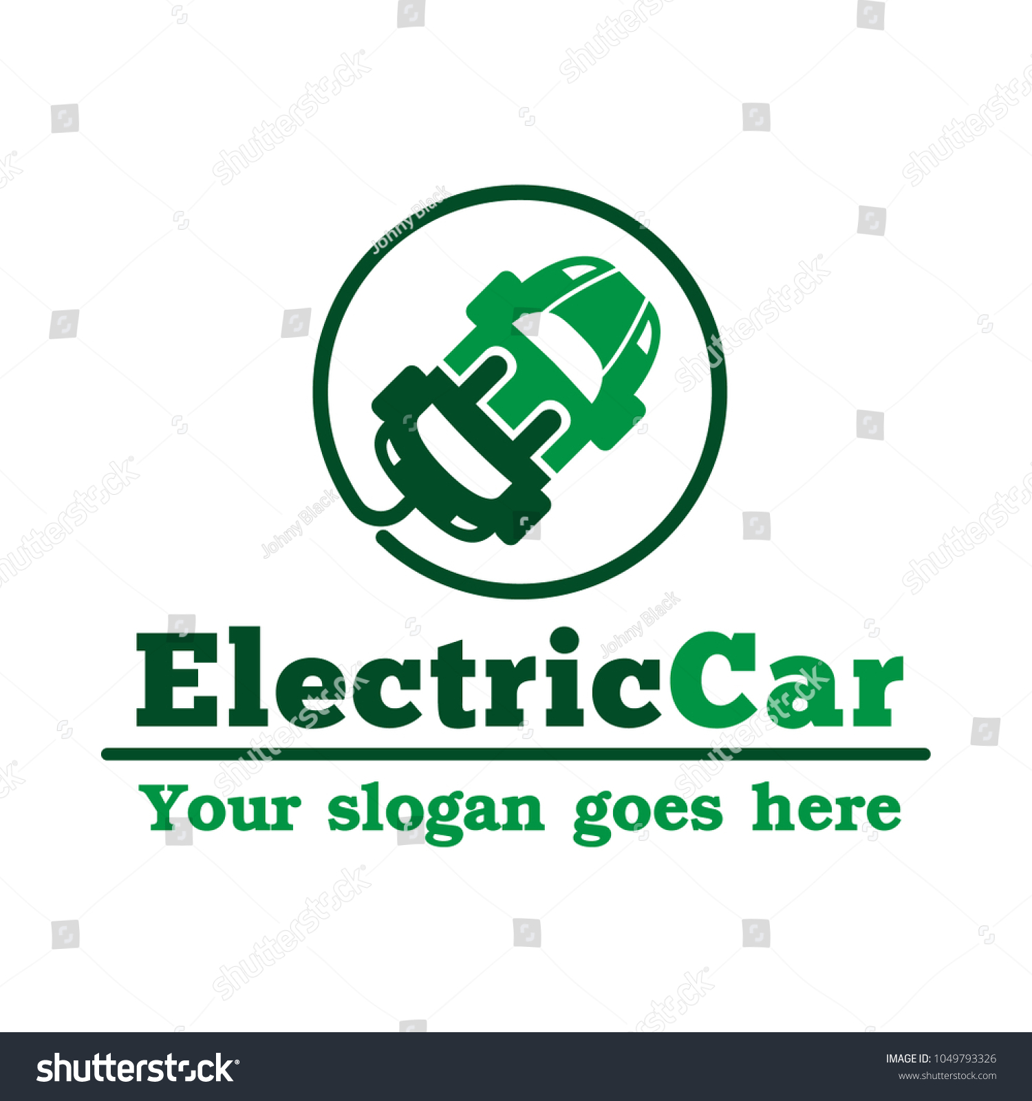 Electric car logo. E-car design template. - Royalty Free Stock Vector ...