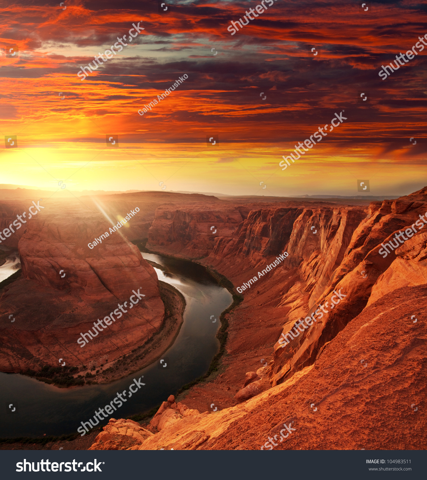 Horse Shoe Bend at sunset #104983511