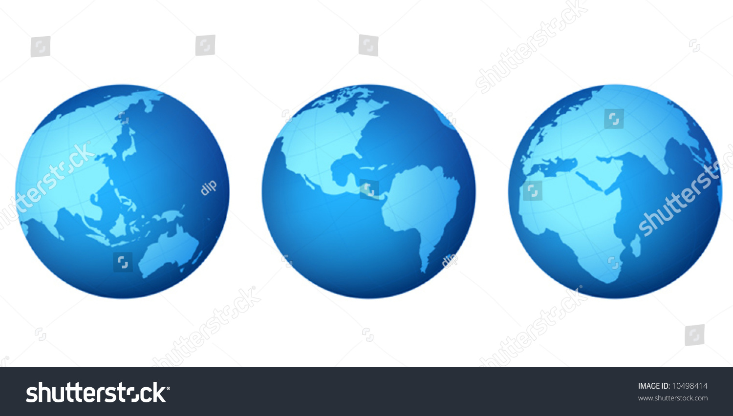 Planet Earth Map ; Illustration - Royalty Free Stock Vector 10498414 