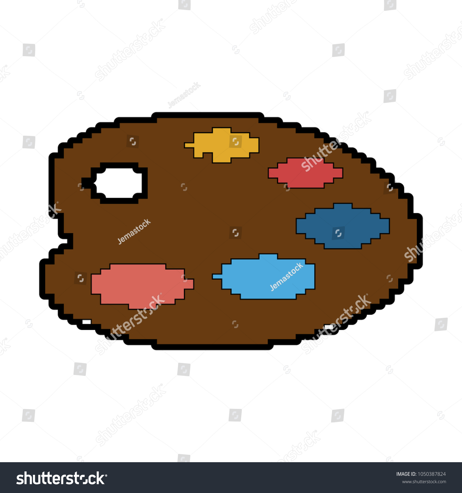 Pixelated Paint palette - Royalty Free Stock Vector 1050387824 - Avopix.com