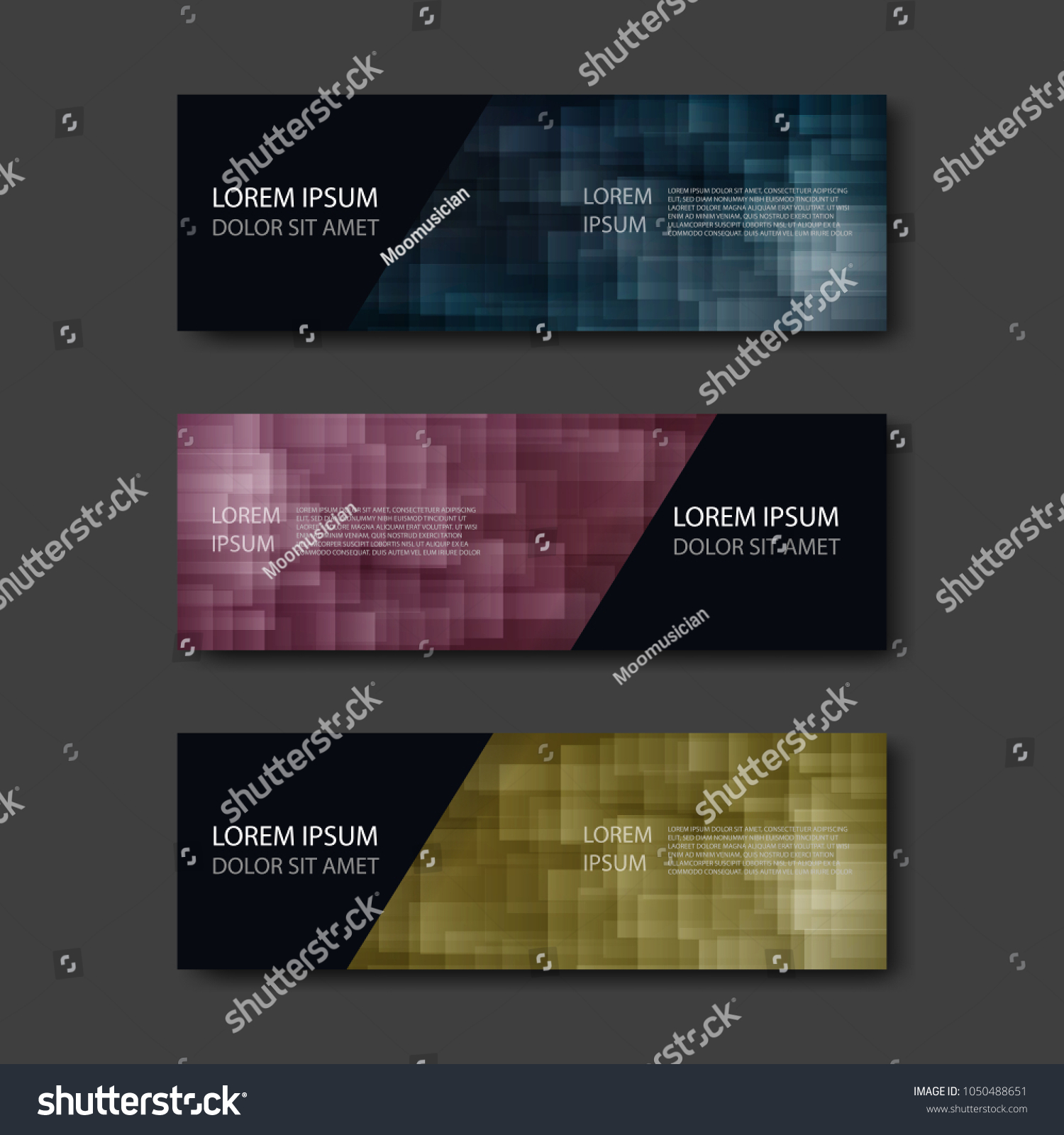 Colorful Banner template. Abstract design vector for website. #1050488651