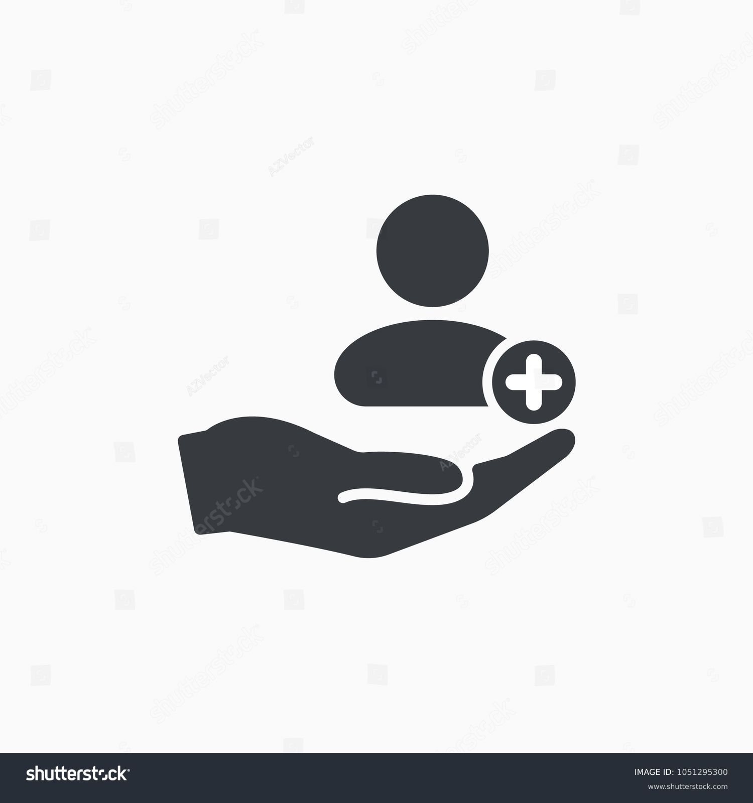 Patient icon. Customer icon with add, additional sign. Patient icon and new, plus, positive symbol. Patient, icon, new, customer, support, safety, retention, extra, join, more, plus #1051295300