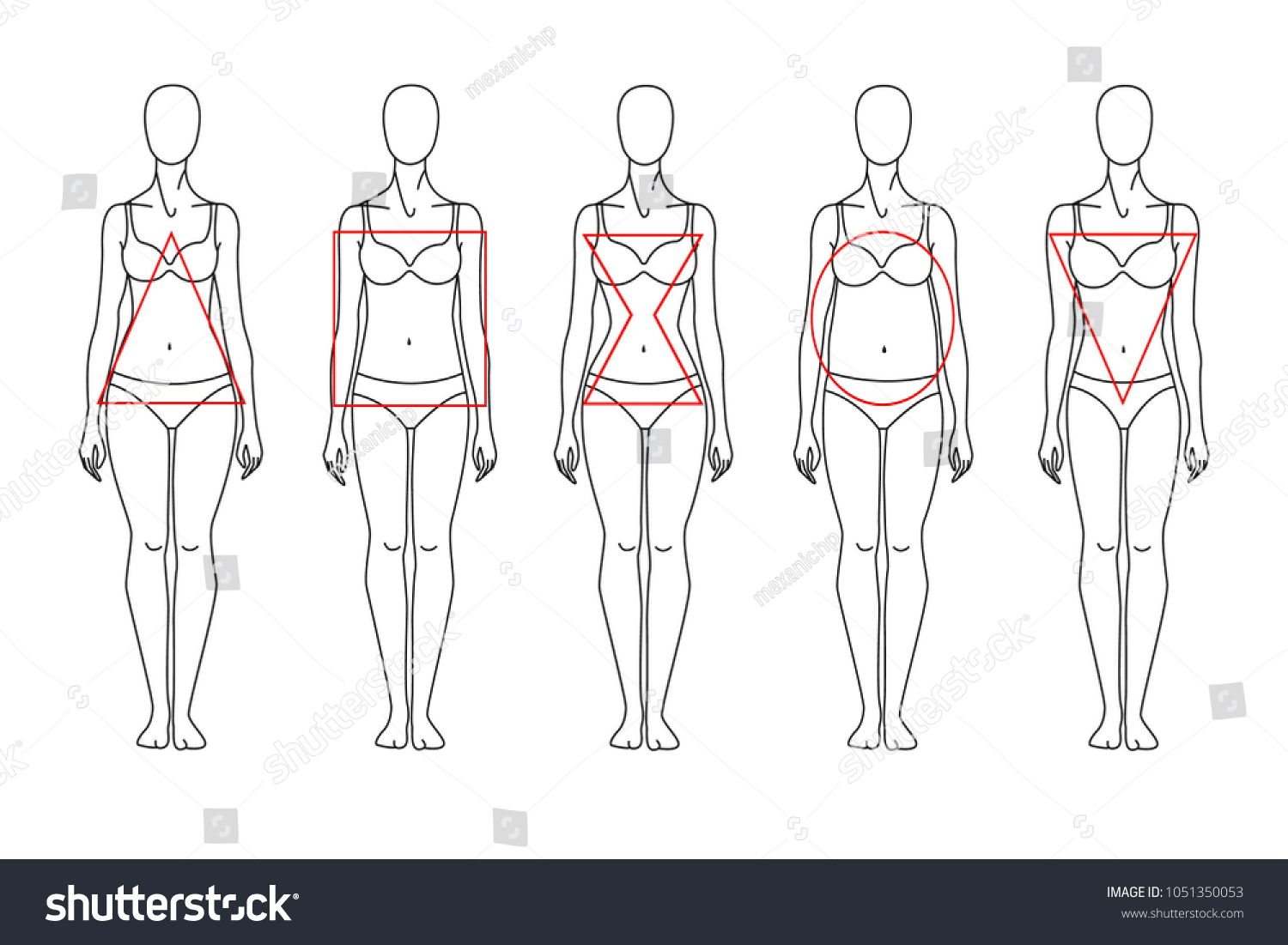 Types of figures: triangle, square, hourglass, - Royalty Free Stock ...