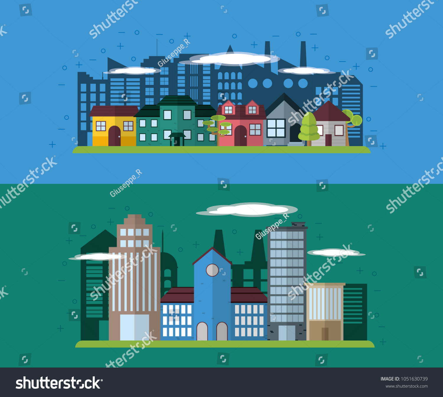 Green City Concept Royalty Free Stock Vector 1051630739