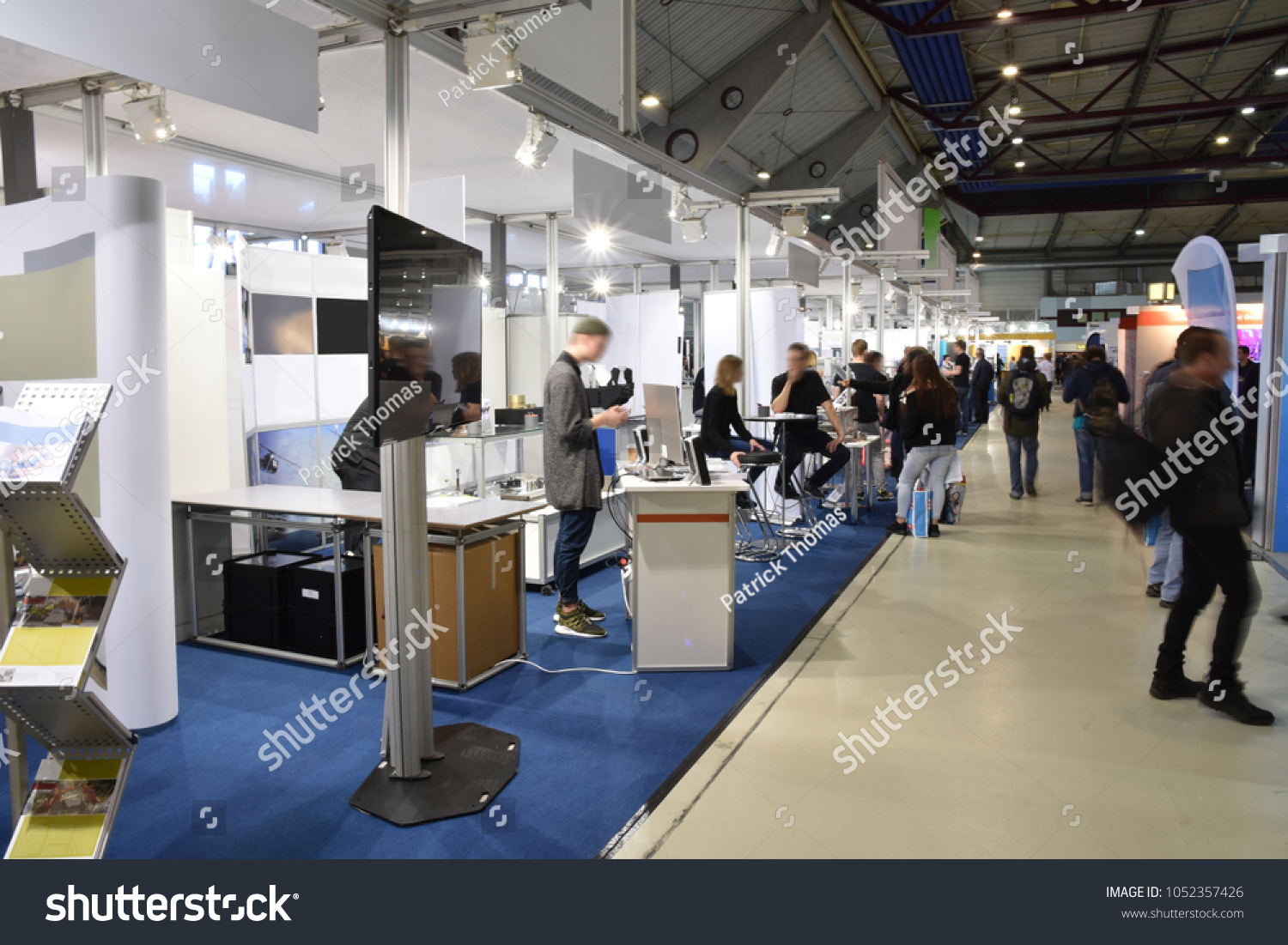 trade fair with different booths #1052357426