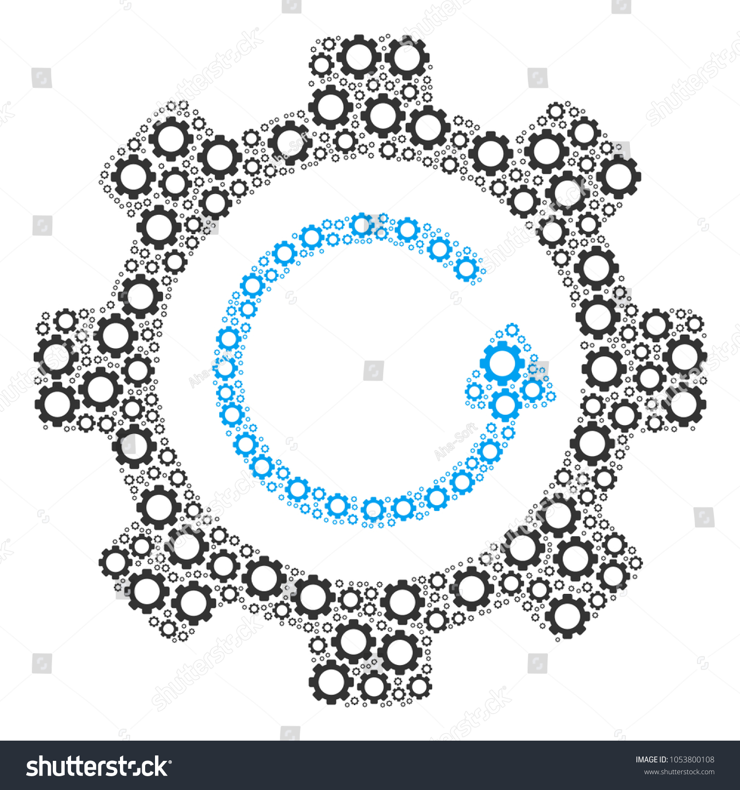 Gear Rotation Direction Composition Of Gear Royalty Free Stock Photo