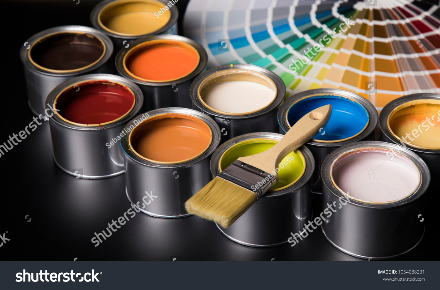 Paint can and paintbrush #1054088231