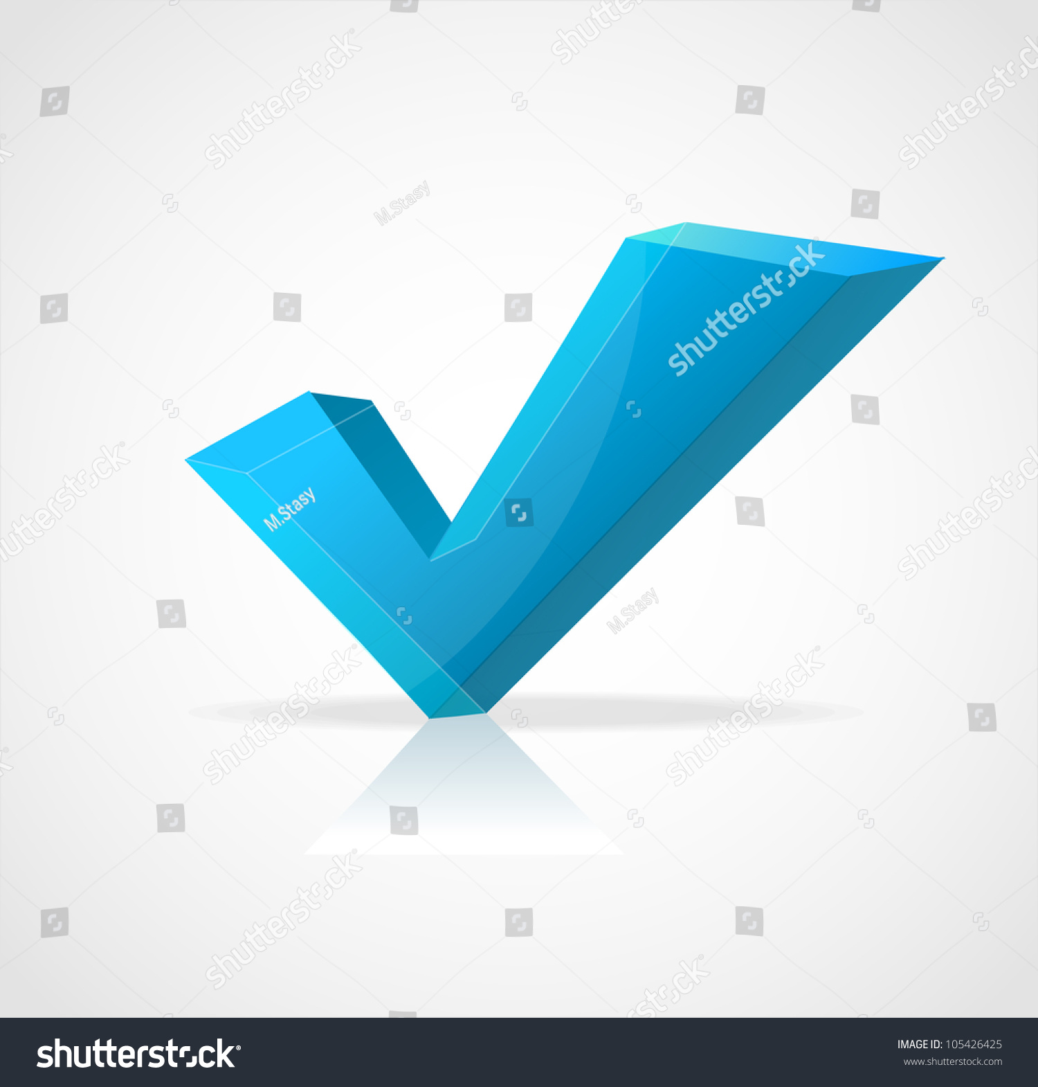 Vector check mark Yes - Royalty Free Stock Vector 105426425 - Avopix.com