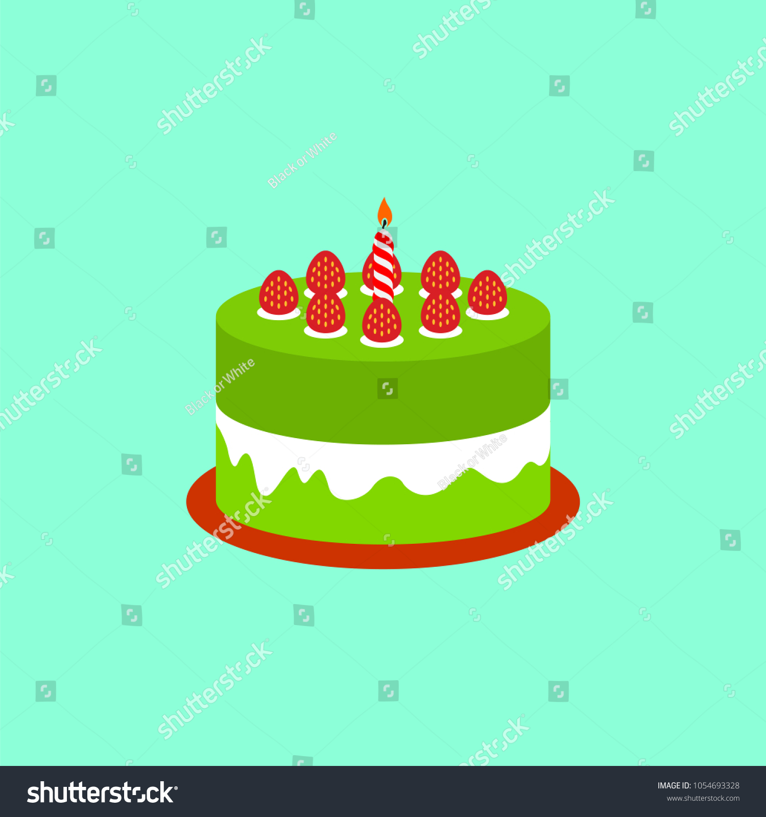 Tart Cake Vector Clipart Royalty Free Stock Vector 1054693328