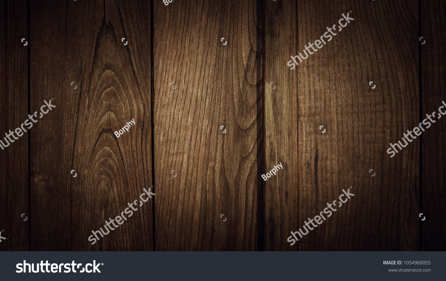 Old brown wooden wall, detailed background photo texture. Wood plank fence close up. #1054960055